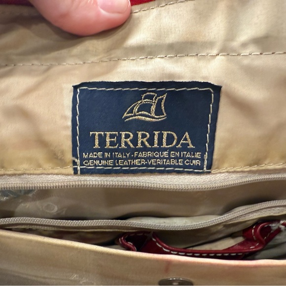 Terrida Tangaroa GUC Red Italian Leather Tote - Picture 8 of 9